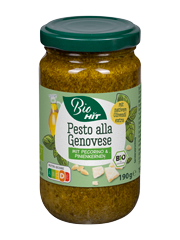 Verpackung Eigenmarke HIT Bio Pesto Genovese