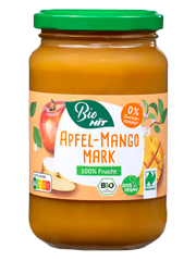 Verpackung Eigenmarke HIT Bio Apfel-Mangomark