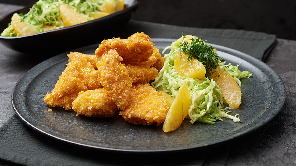 Hähnchennuggets mit Spitzkohlsalat | Rezepte | HIT